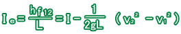 Ie＝ｈｆ12/L＝I-1/2gLｘ（V2＾2-V1^2)