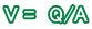 υ＝Ｑ／Ａ
